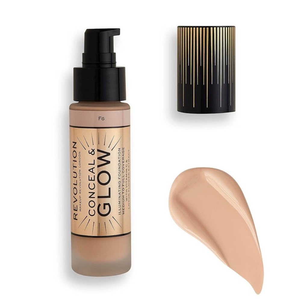 💎 REVOLUTION Conceal & Glow Foundation in Shade F6 New Full-Size